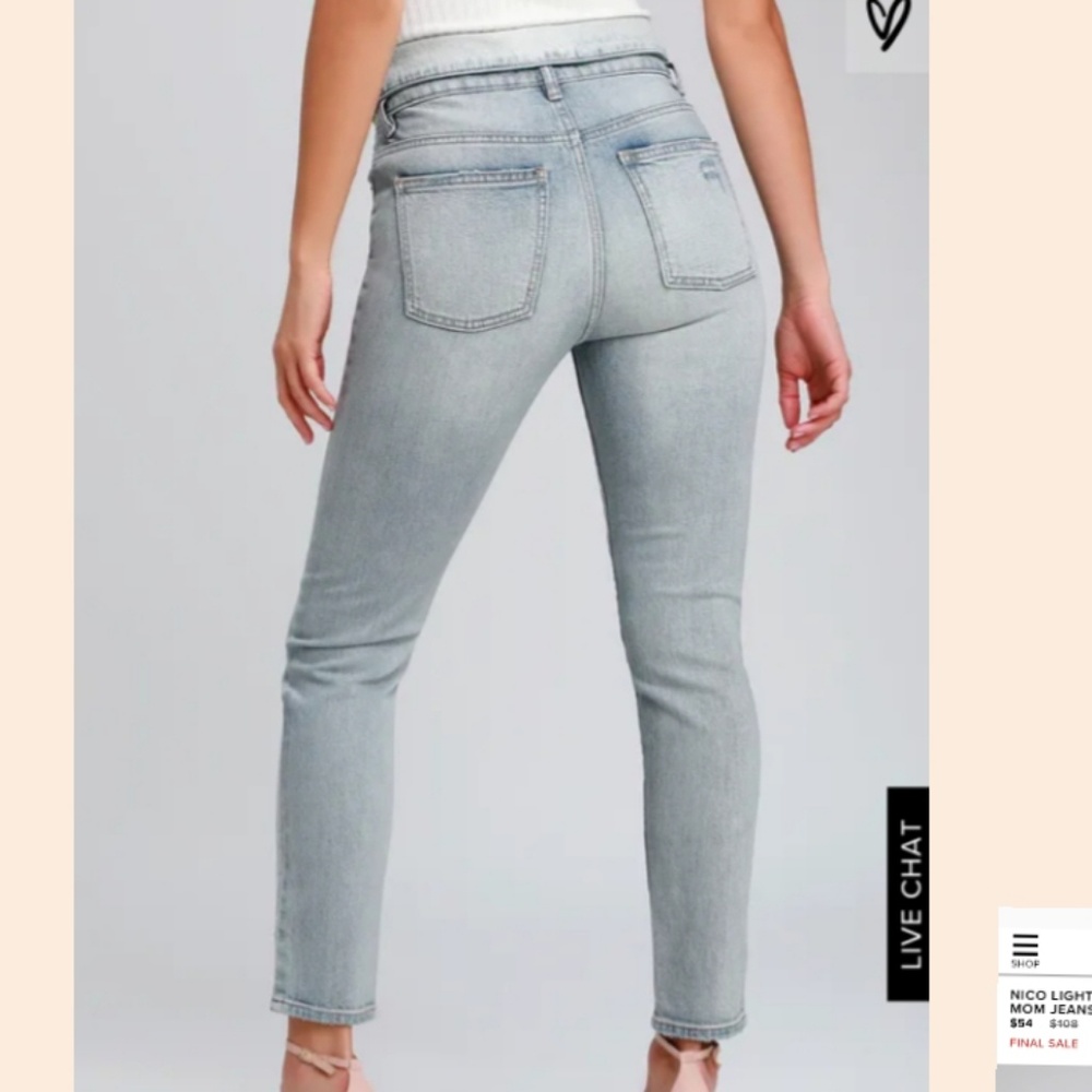Lulu's Pistola High Rise Mom Jeans - Picture 3 of 5